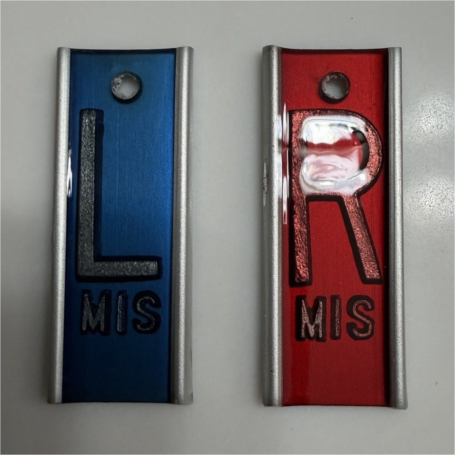Lot of Leaded Xray Markers R/L Sets With MIS/MS Initials. Mixed (New & Used)