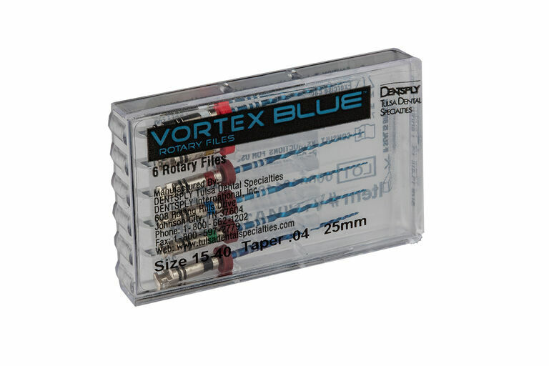 Dentsply Tulsa Dental Vortex Blue 21, 25, 30mm all Taper rotary files 6/pk