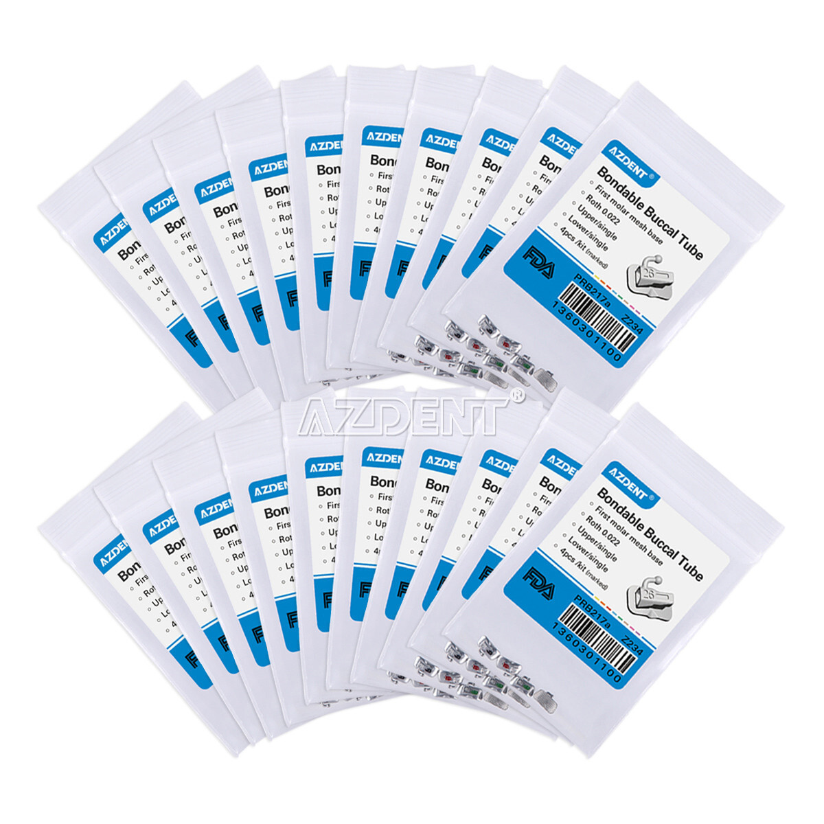 10X Tubos bucales individuales de ortodoncia dental Bondable Roth 022 1er molar