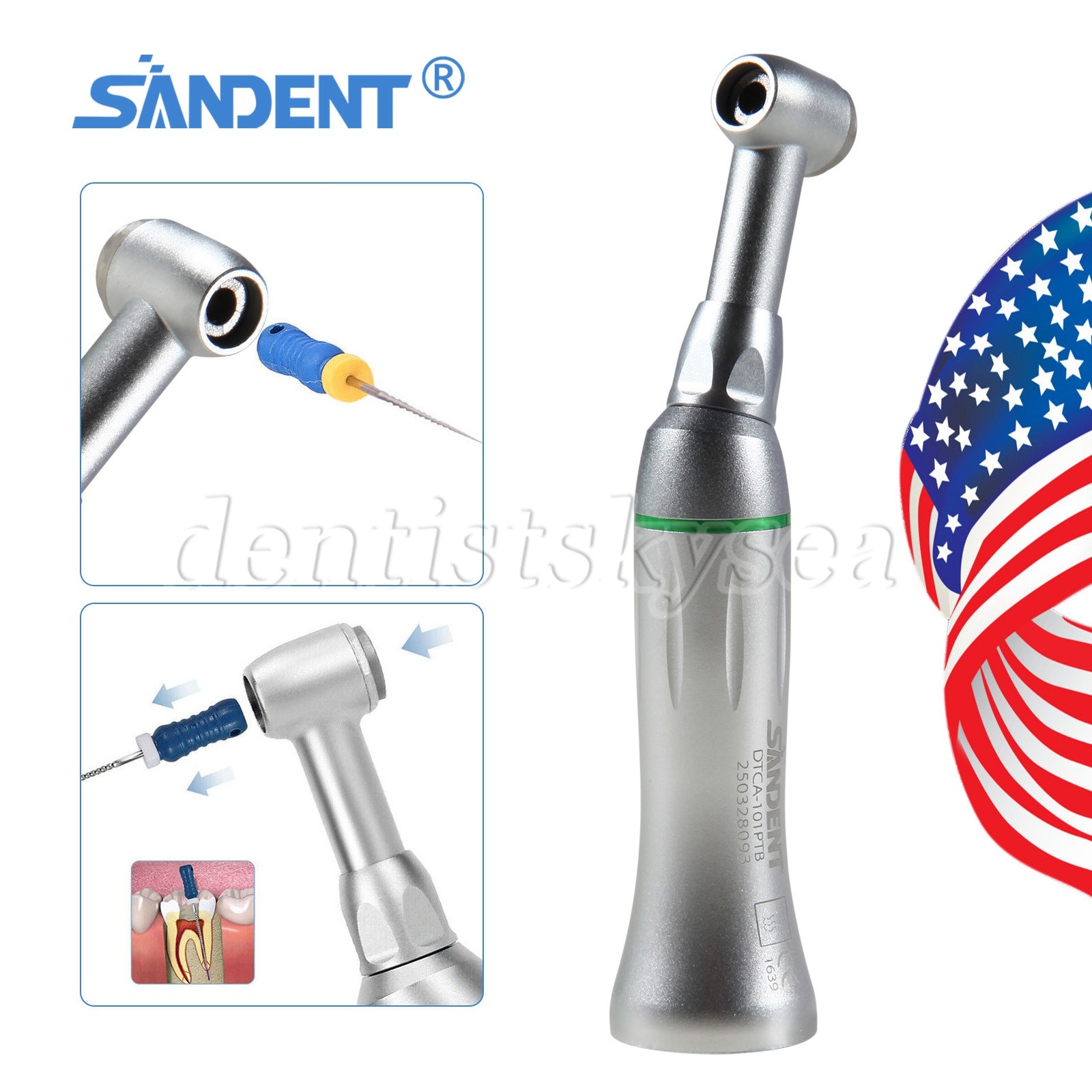 11X SANDENT Turbine Dental Fast High Speed Handpiece 4 Hole Clean Head USA