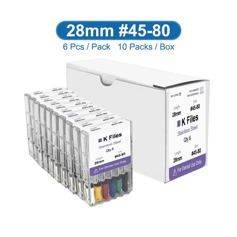 Dental Endo Files Hand Use R File 21/25/28/31mm Stainless Steel Root Canal Files
