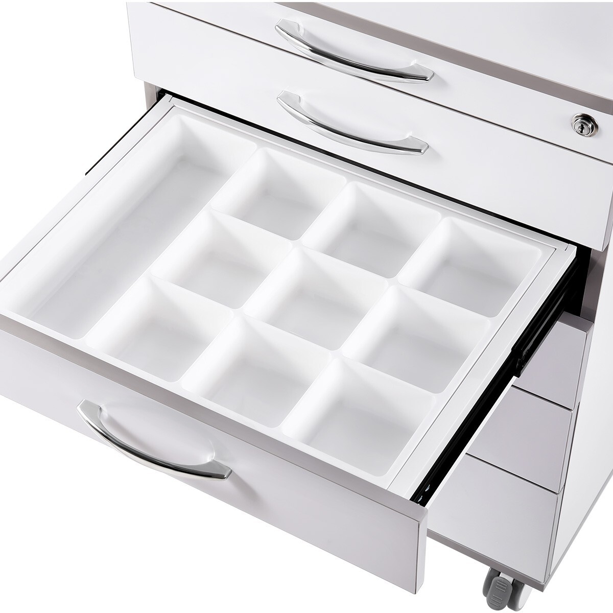 Dental Multi-Function Mobile Cart with 3/4/5 Drawers Medical Rolling Cart