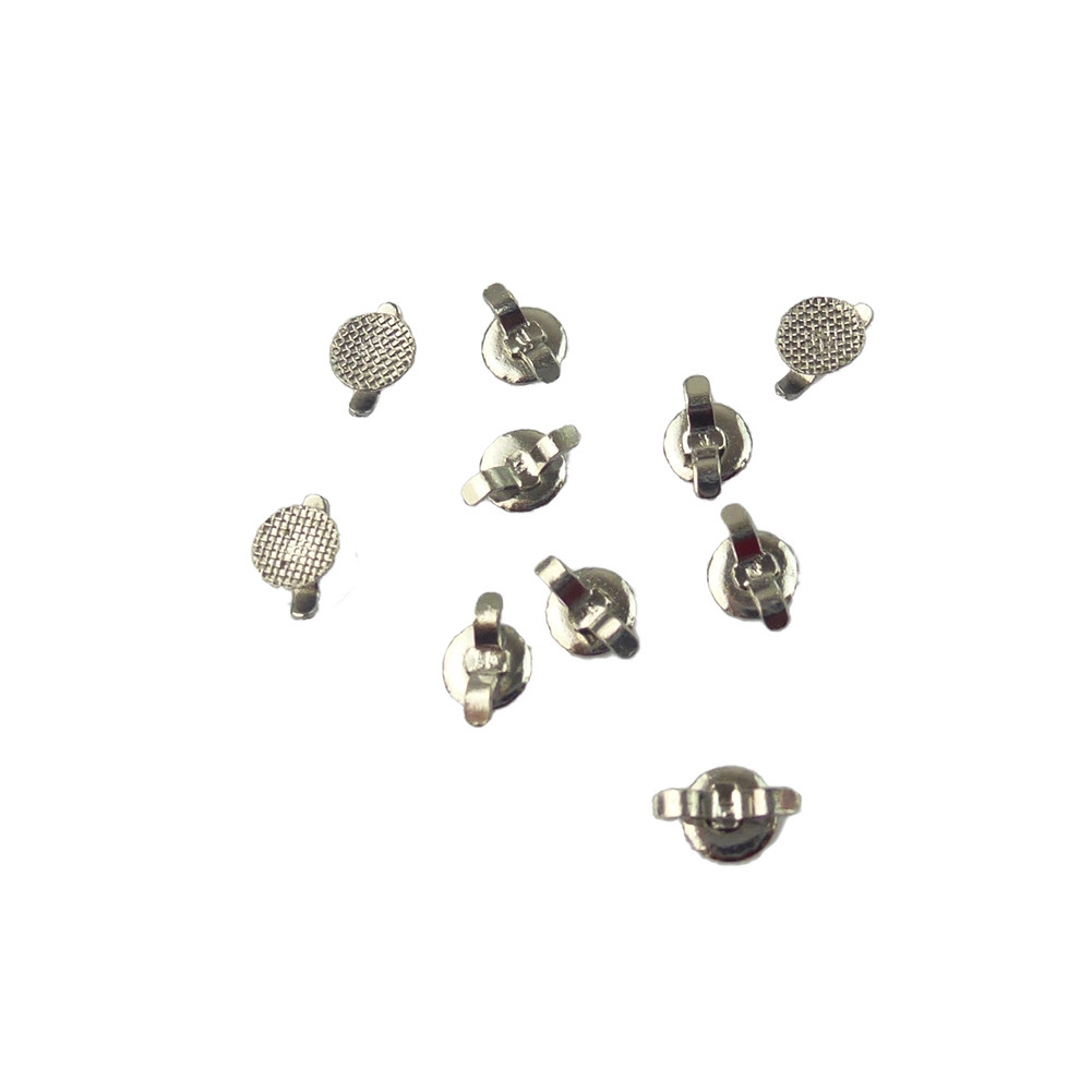 Dental Orthodontic Lingual Buttons Bondable Ceramic Round/Rectangular Base 10Pcs