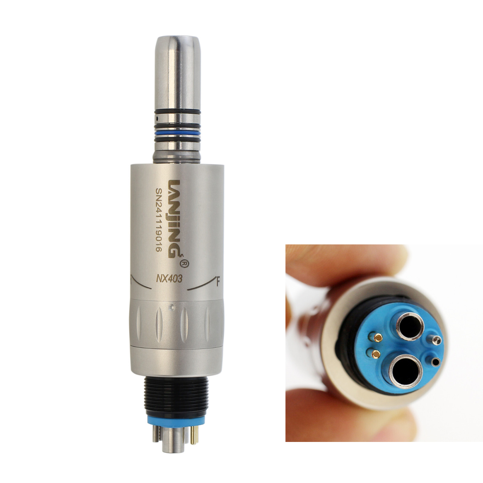 Dental Slow Speed Handpiece Air Motor 6 Hole LED Mini Inner Water Single Spray