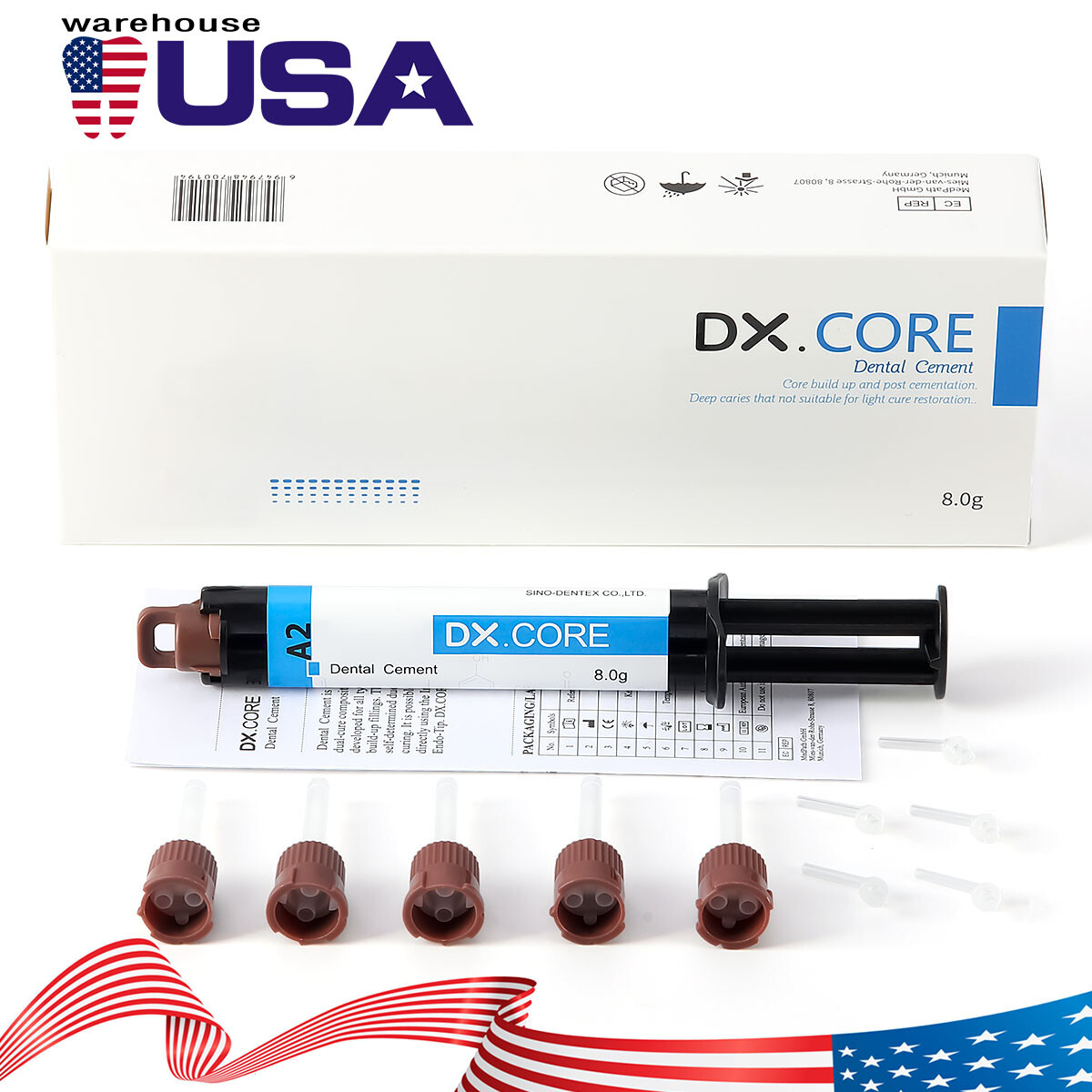 Dentex Dental Dual Cure Flowable Composite Resin Refill Core Build Up DX.CORE