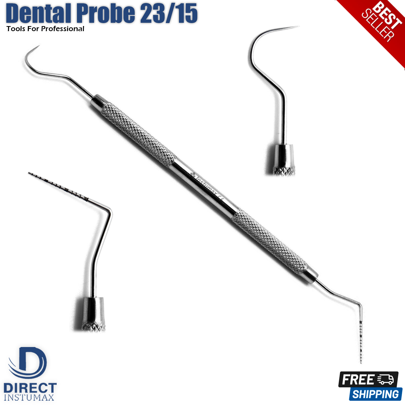 Sonda Periodontal UNC 15/Explorador – Diagnóstico Sondas Dentales Doble Punta