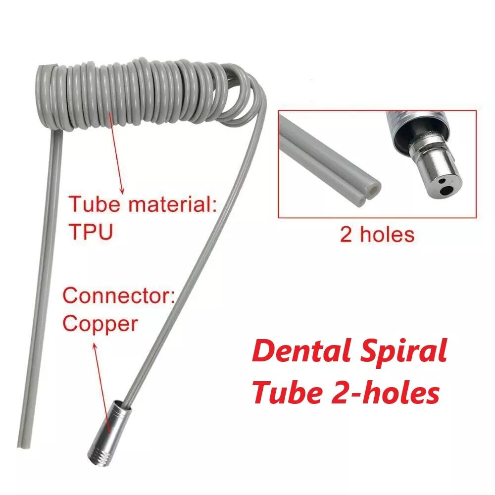 Dental Hose Tube Handpiece 4/2Hole Spiral/Straight without/with Adaptor Flexible