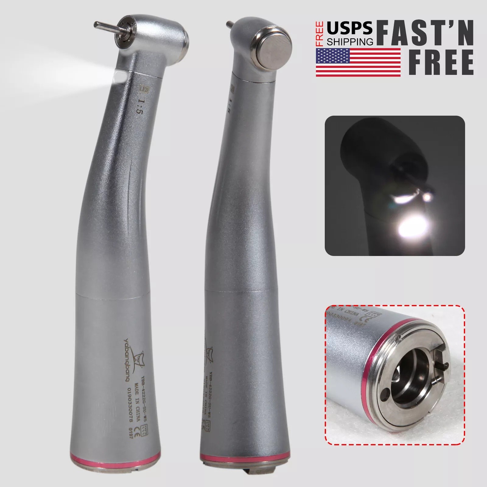 Ti-MAX X95L Dental 1:5 Fiber Optic Contra Angle Handpiece fit NSK KaVo Electric