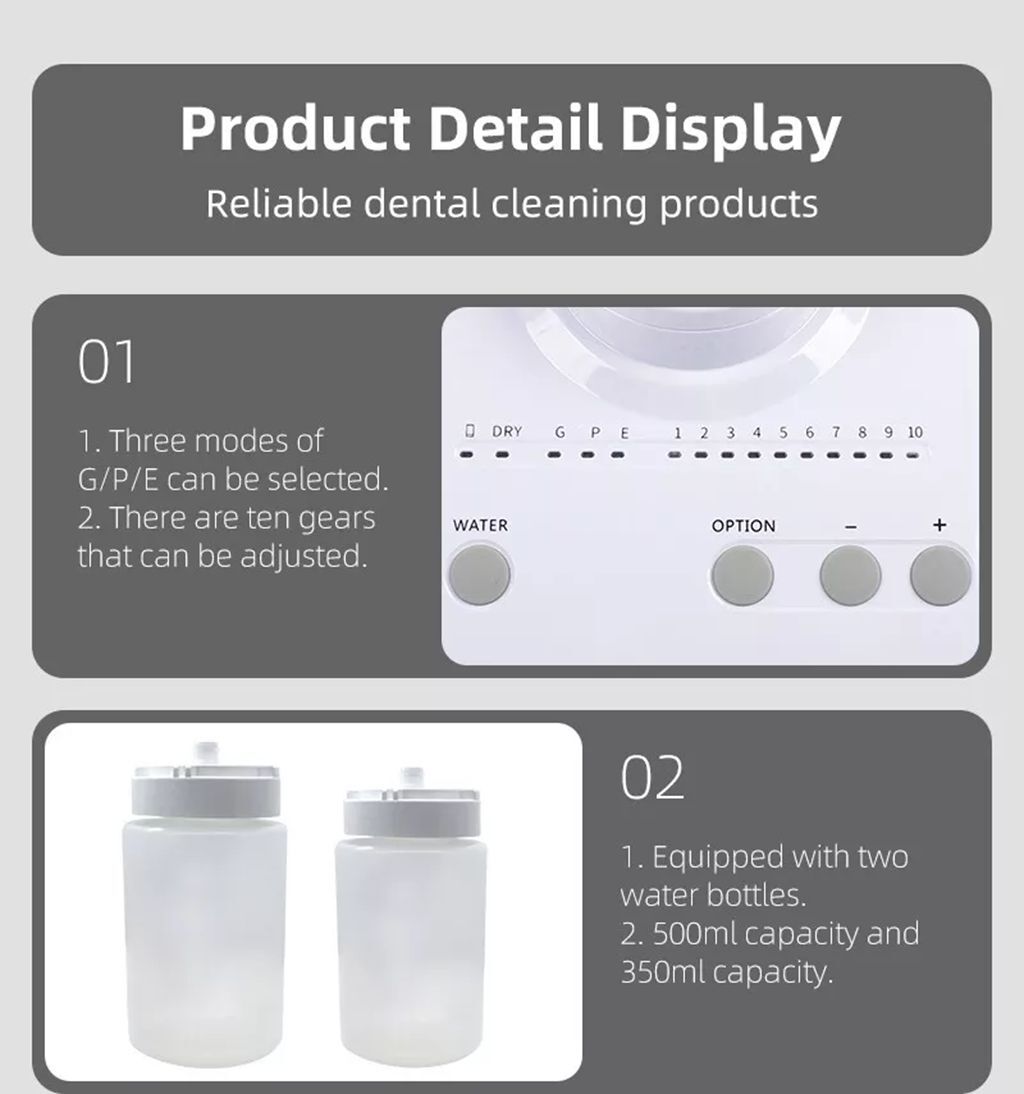 For Cavitron Dental Portable Ultrasonic Piezo Scaler+2*Bottles fit EMS Handpiece