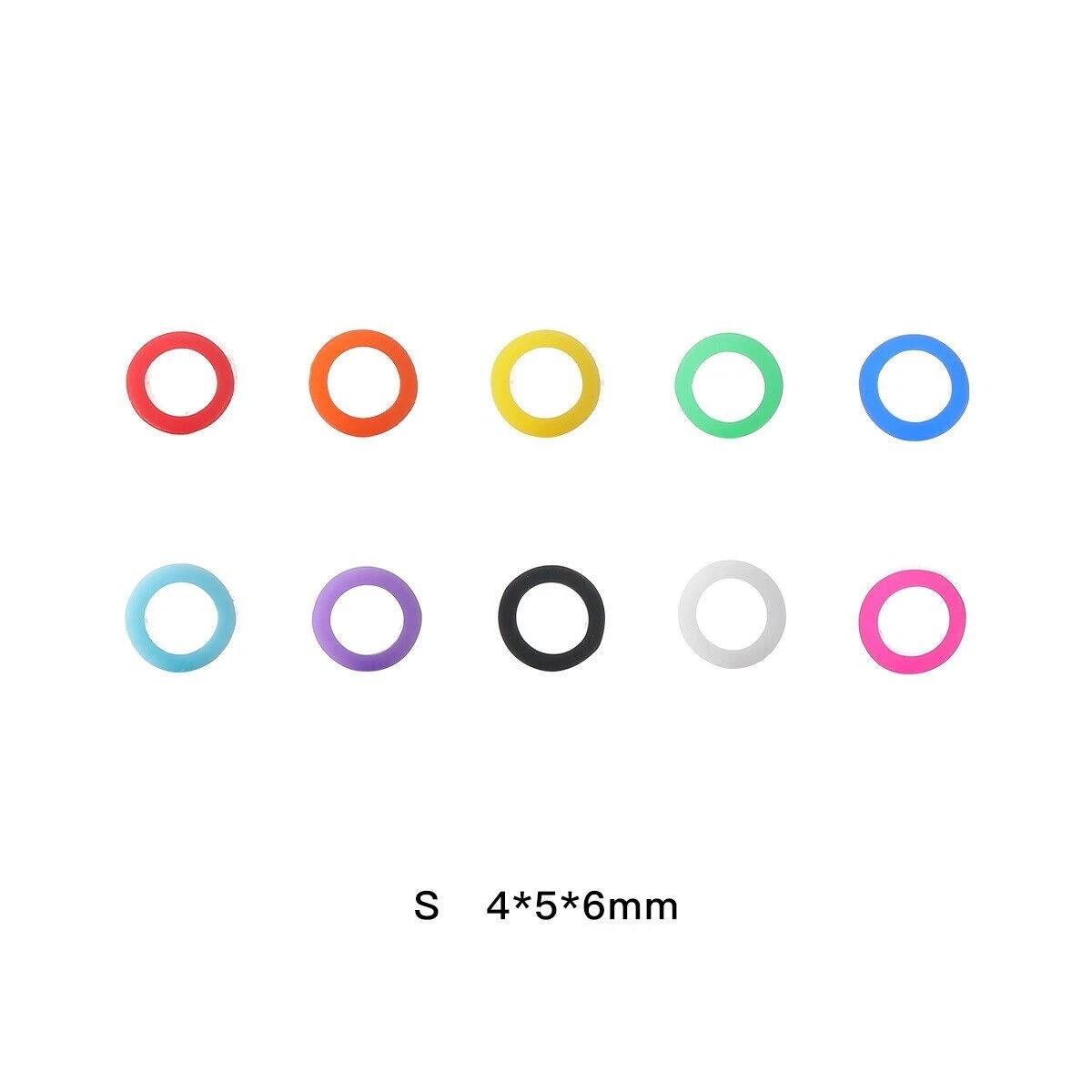 100 Pcs/Box Autoclavable Dental Silicone Code Rings Bands Circle Instrument
