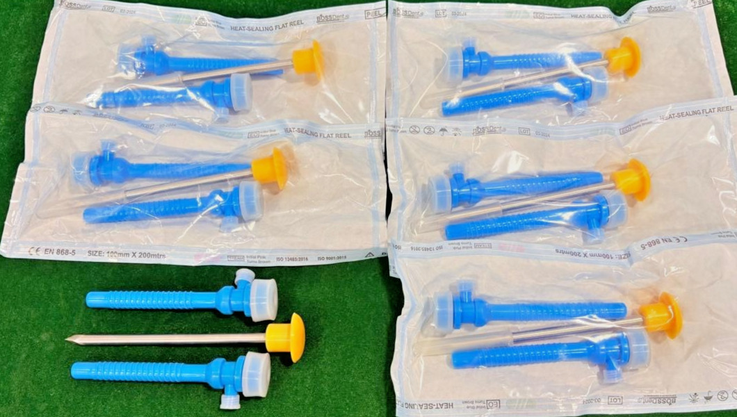 6pc Laparoscopic Disposable Apple Trocar Cannula 5mmx90mm Reusable Instruments