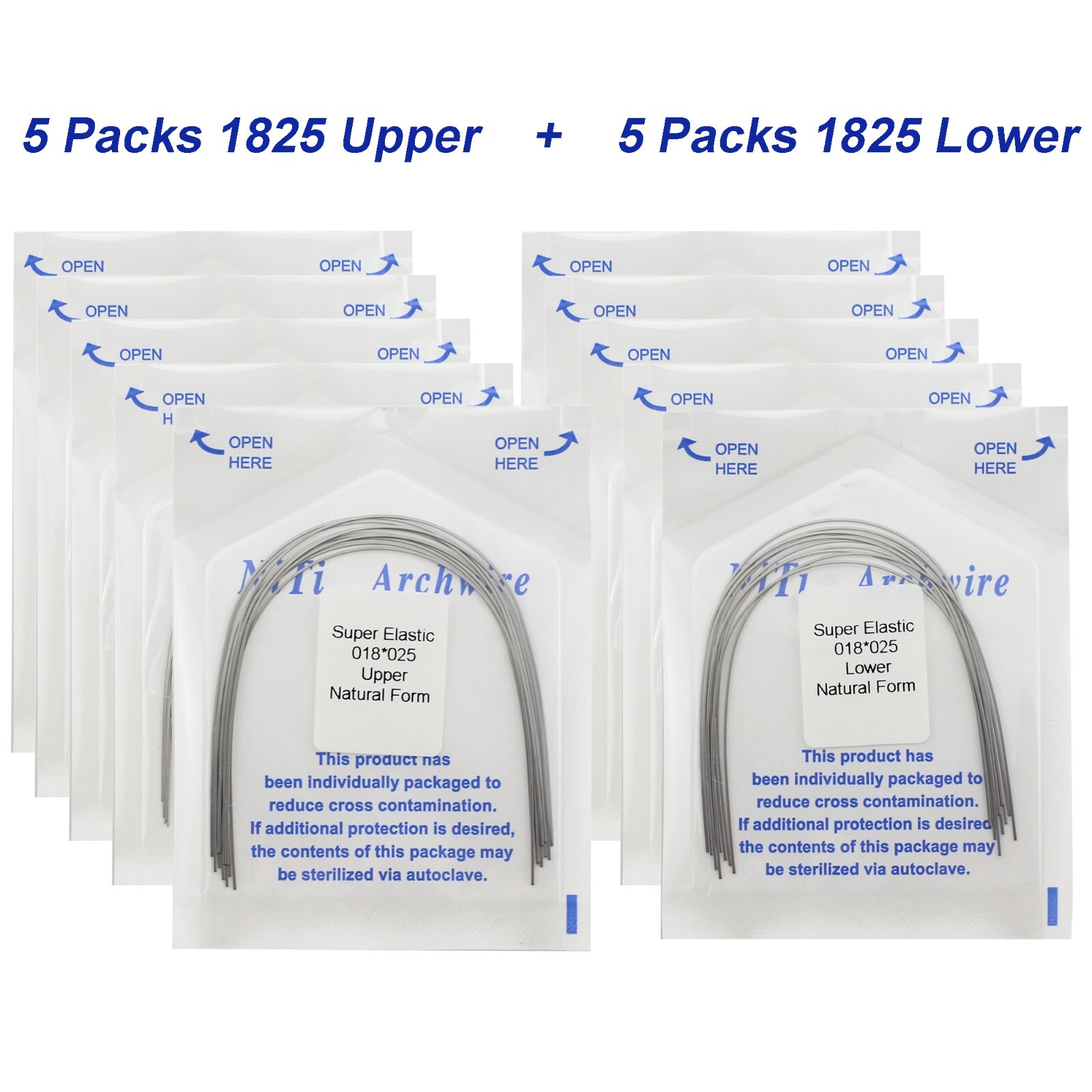 100PCS Dental Orthodontic Arch Wire Niti Natural Form Round Rectangular 16×22 14