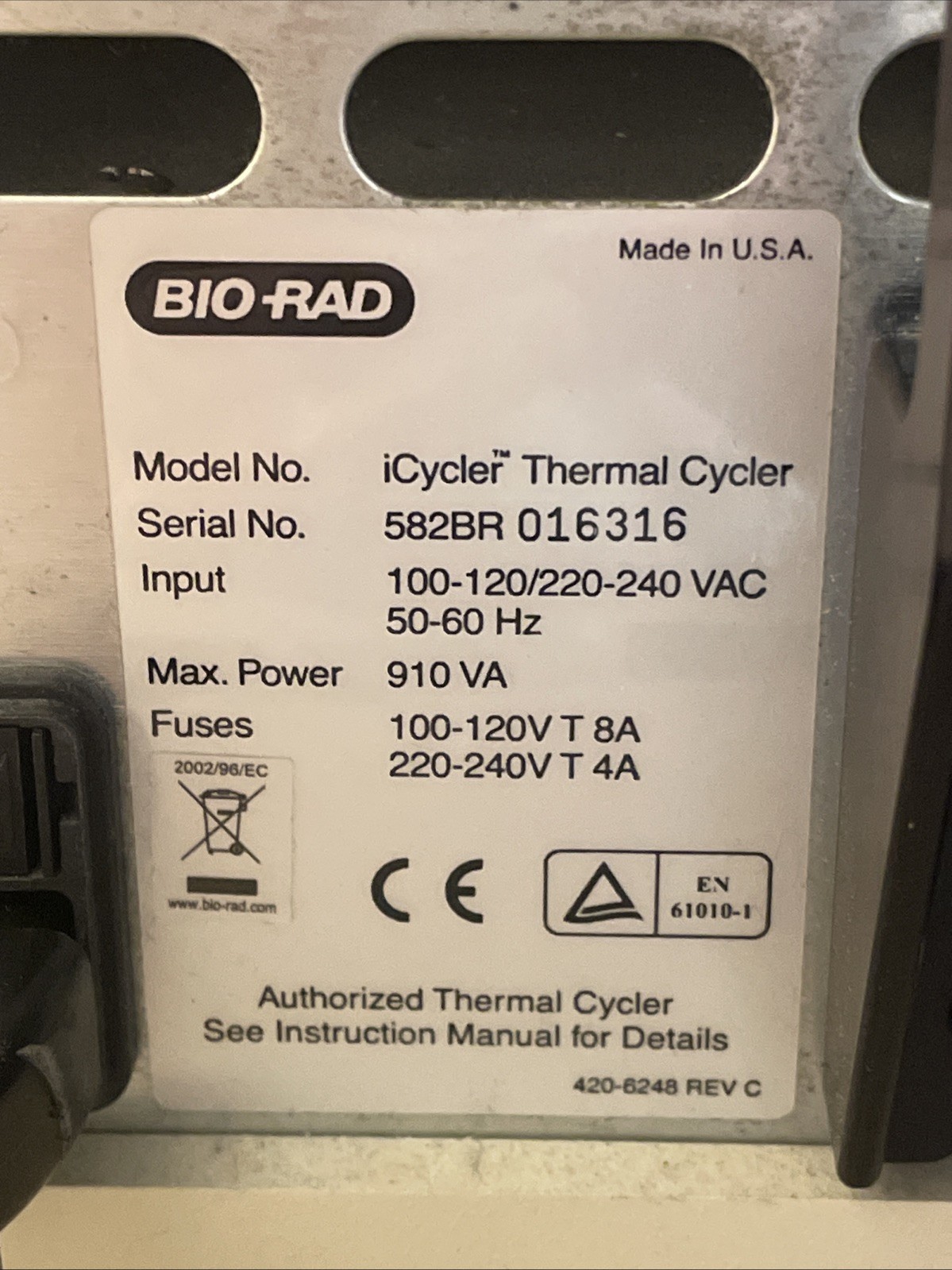 Bio-Rad iCycler Thermal Cycler iQ5 Multicolor Real-Time PCR Optical Module
