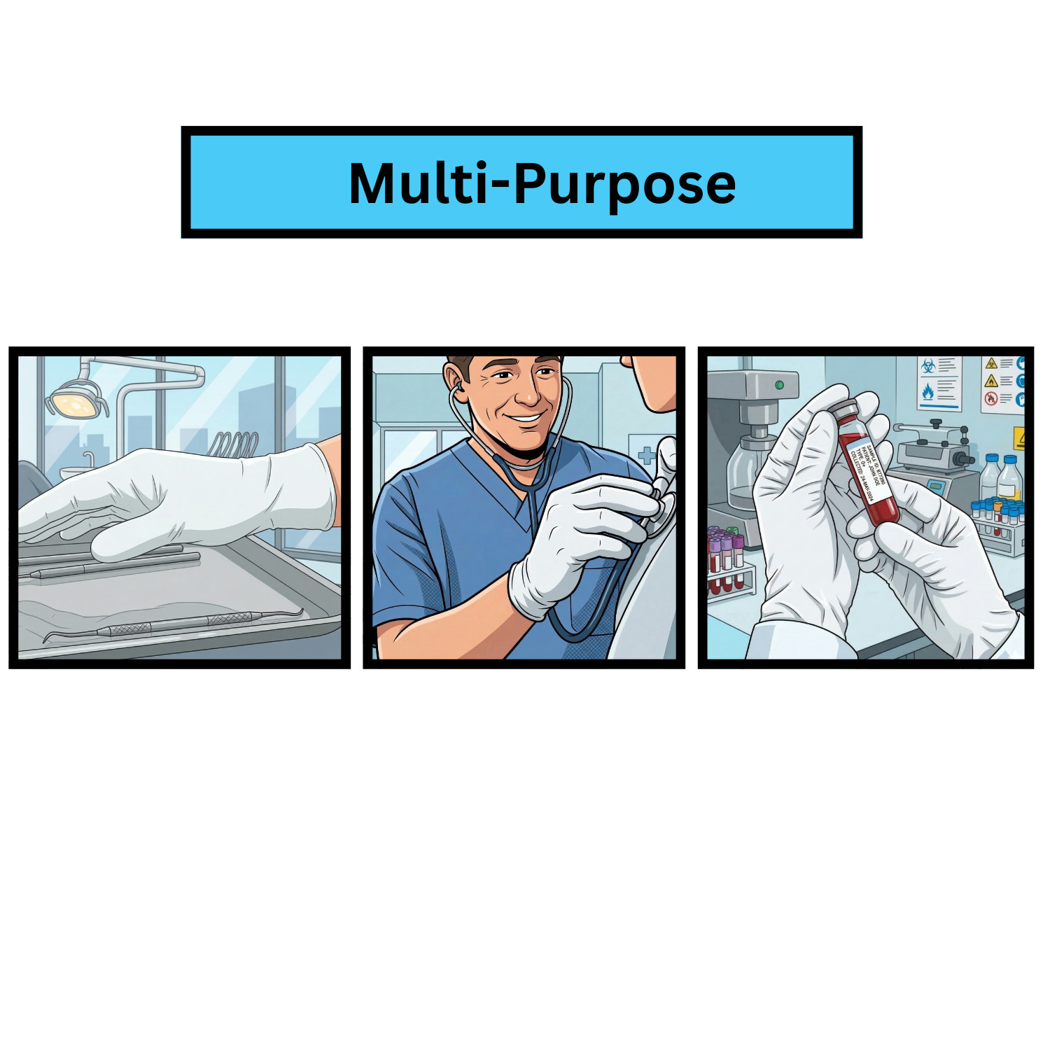 1000 Pcs Powder Free Latex Disposable Exam Gloves X-Large 4.5 Mil Natural Rubber