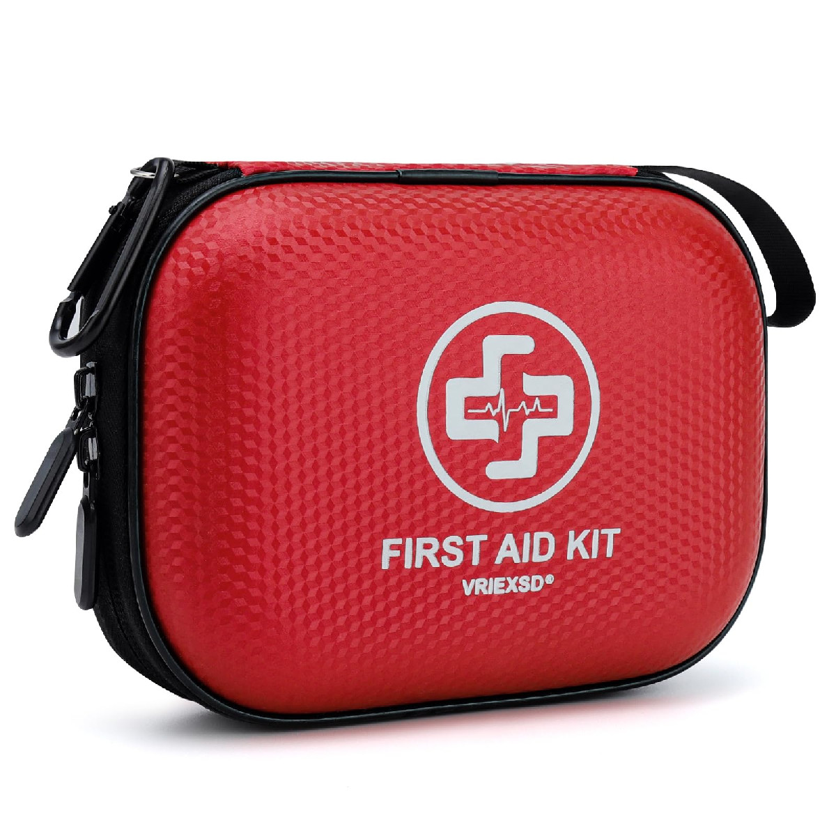 Vriexsd Mini First Aid Kit – 150 Piece Small Waterproof Hard Shell Medical Kit