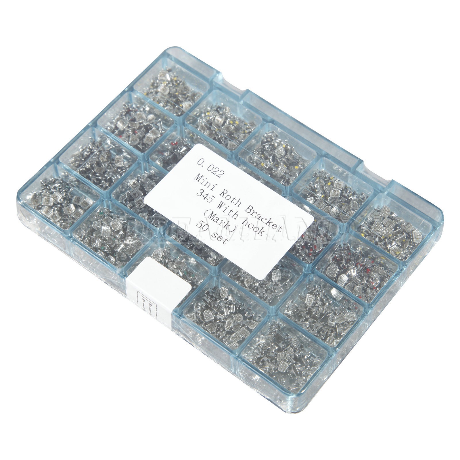 1000pcs Dental Metal Orthodontic Bracket Brace Mini Roth.022 345 Hooks Mark