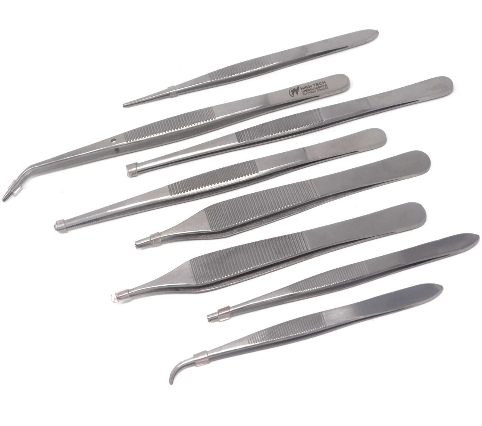 8 Surgical Tweezers Medical Nursing Thumb Forceps Cotton Dressing Vet Instrument