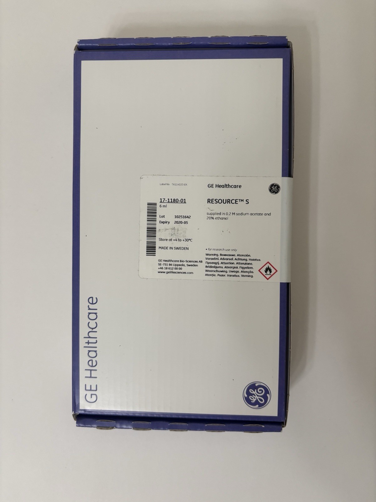 Brand new Cytiva GE Resource S Column GE 17-1180-01