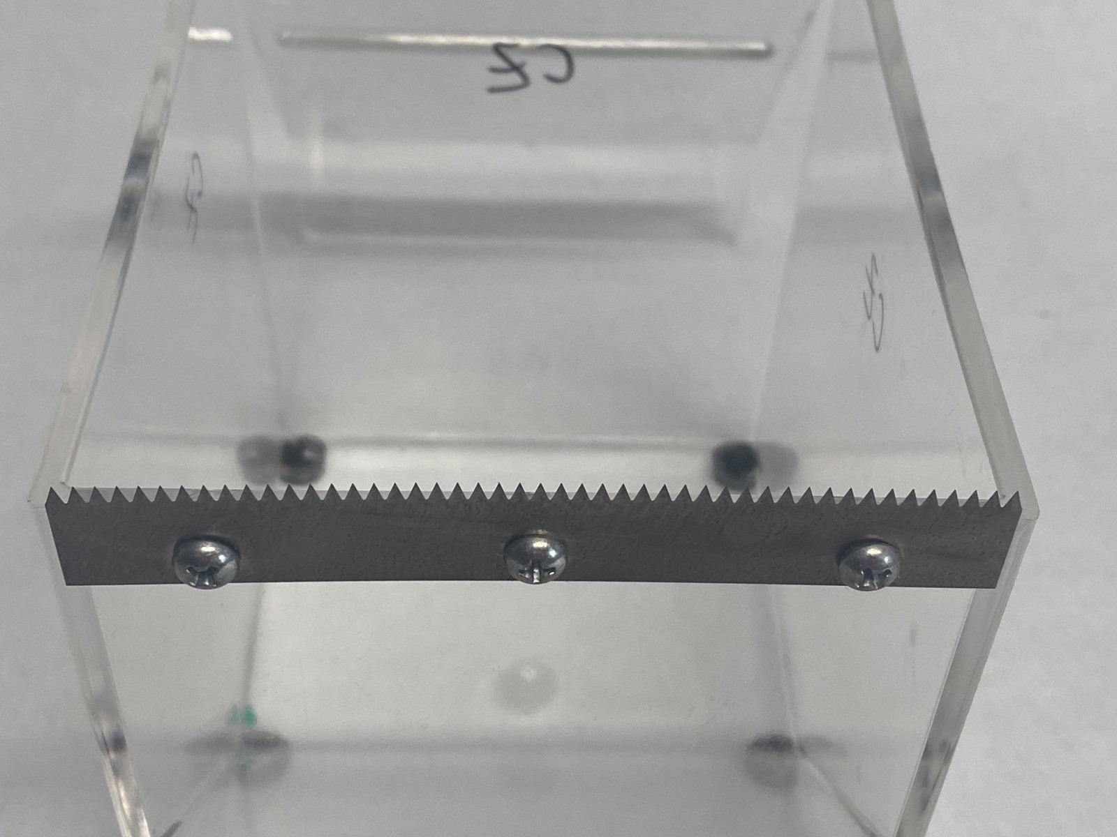 Clear Acrylic Parafilm M & Foil Dispenser 2-Slots 4-3/4”L x 6-3/4”W x 6-3/8”H B