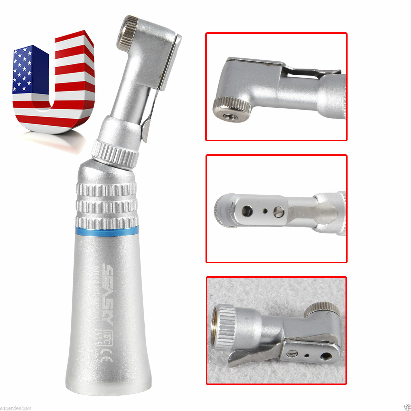 NSK Style Dental Slow Speed Handpiece Straight Contra Angle Air Motor 2/4H Bc