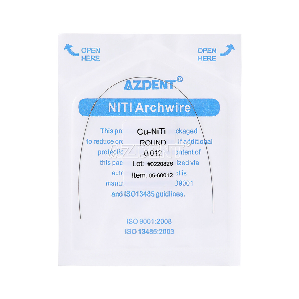 Dental Orthodontic Super Elastic Cu-NiTi Arch Wire With Stops Round/Rectangular