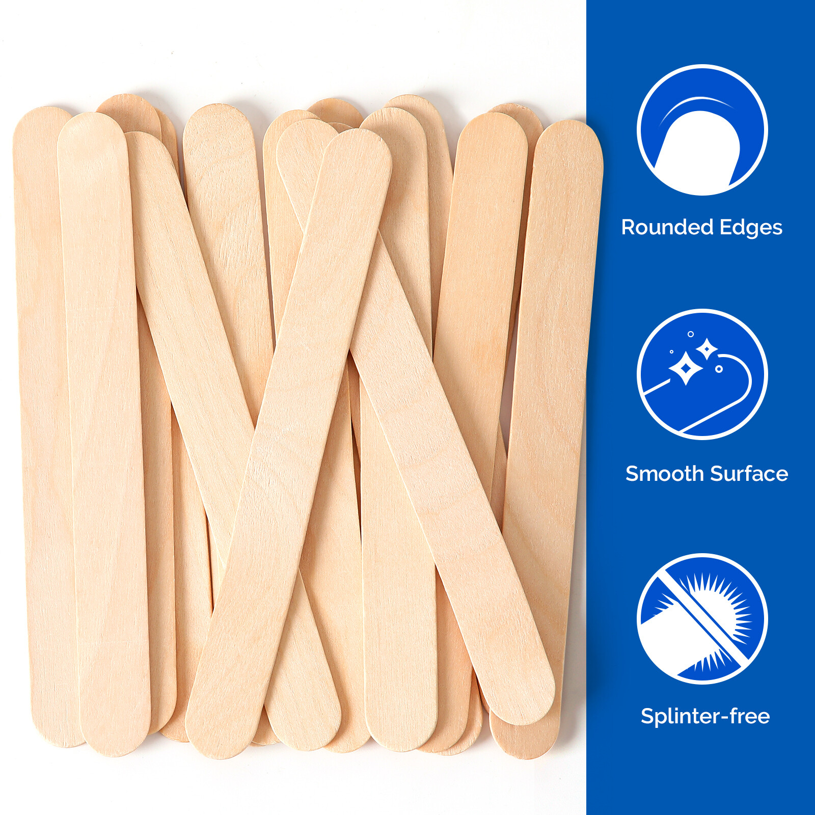 JMU Tongue Depressors Non-sterile 6″ Senior Tongue Blades Wood (Choosing Qty)