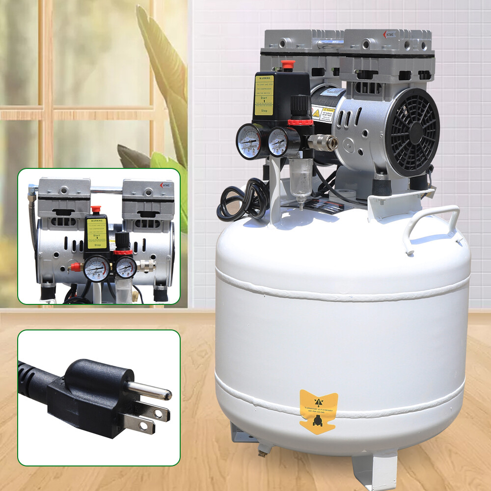Dental Medical Air Compressor Silent Air Compressor Oilless 115PSI 40L 165L/min