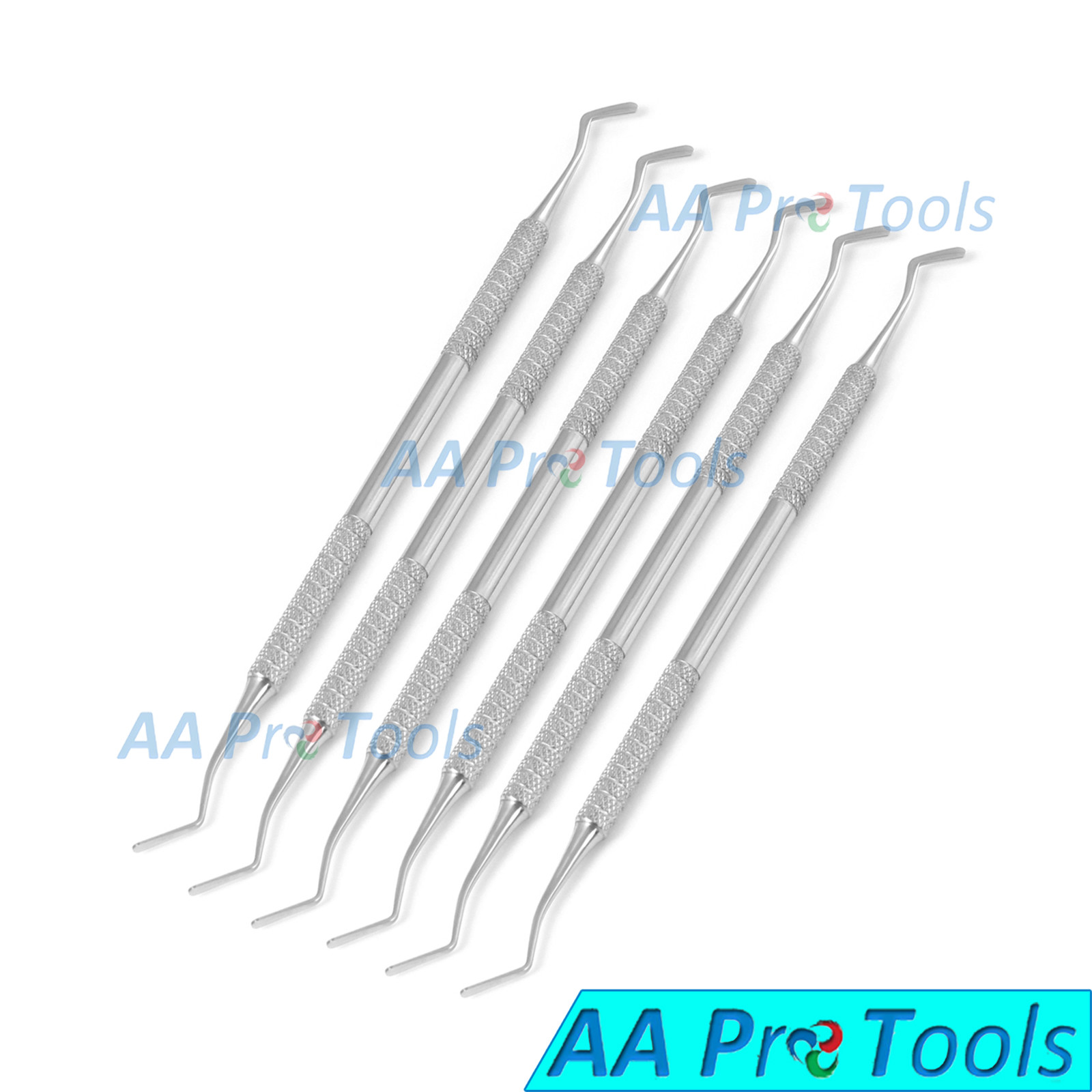 6 Dental Filling Instrument Flat Plastic Filling Spatula Double Ended