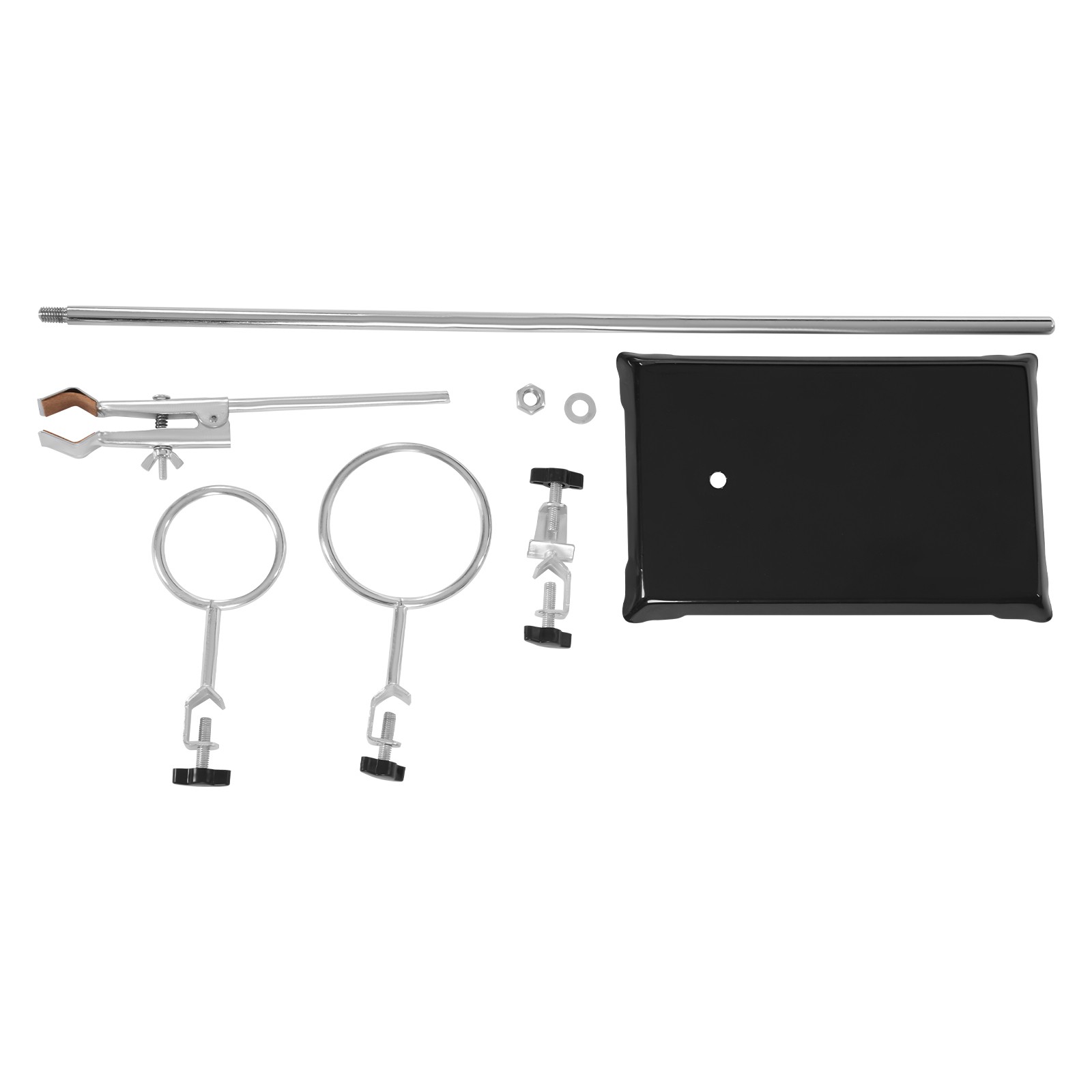 Lab Iron Stand Clamp Ring Set – 50cm Support Holder for Chemistry Experiments