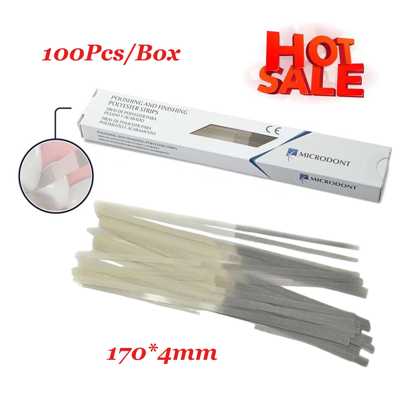 Dental Composite Polyester Polishing and Finishing Strips FINE/MEDIUM 100pcs