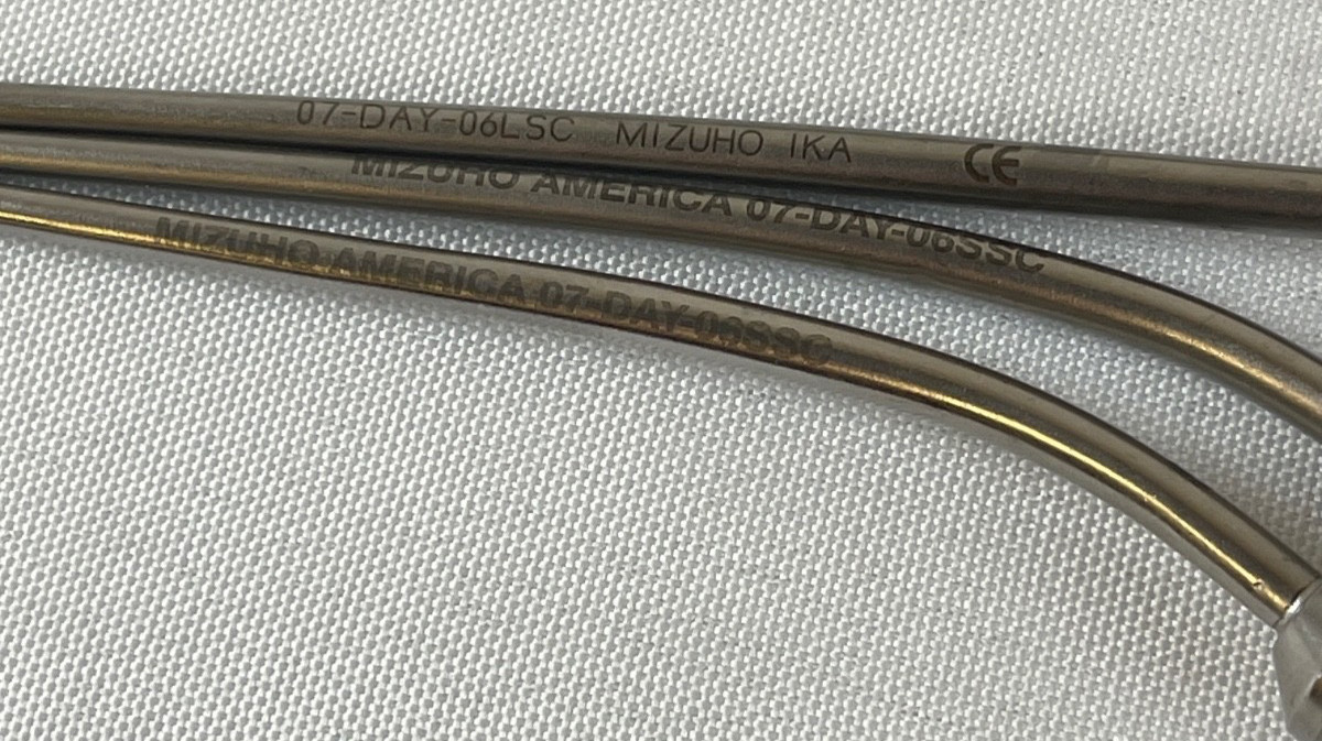 Set of 8 Mizuho Day Bailes Locking Tapered Suction Tubes 4 6 & 8Fr w/ Thumb Hole