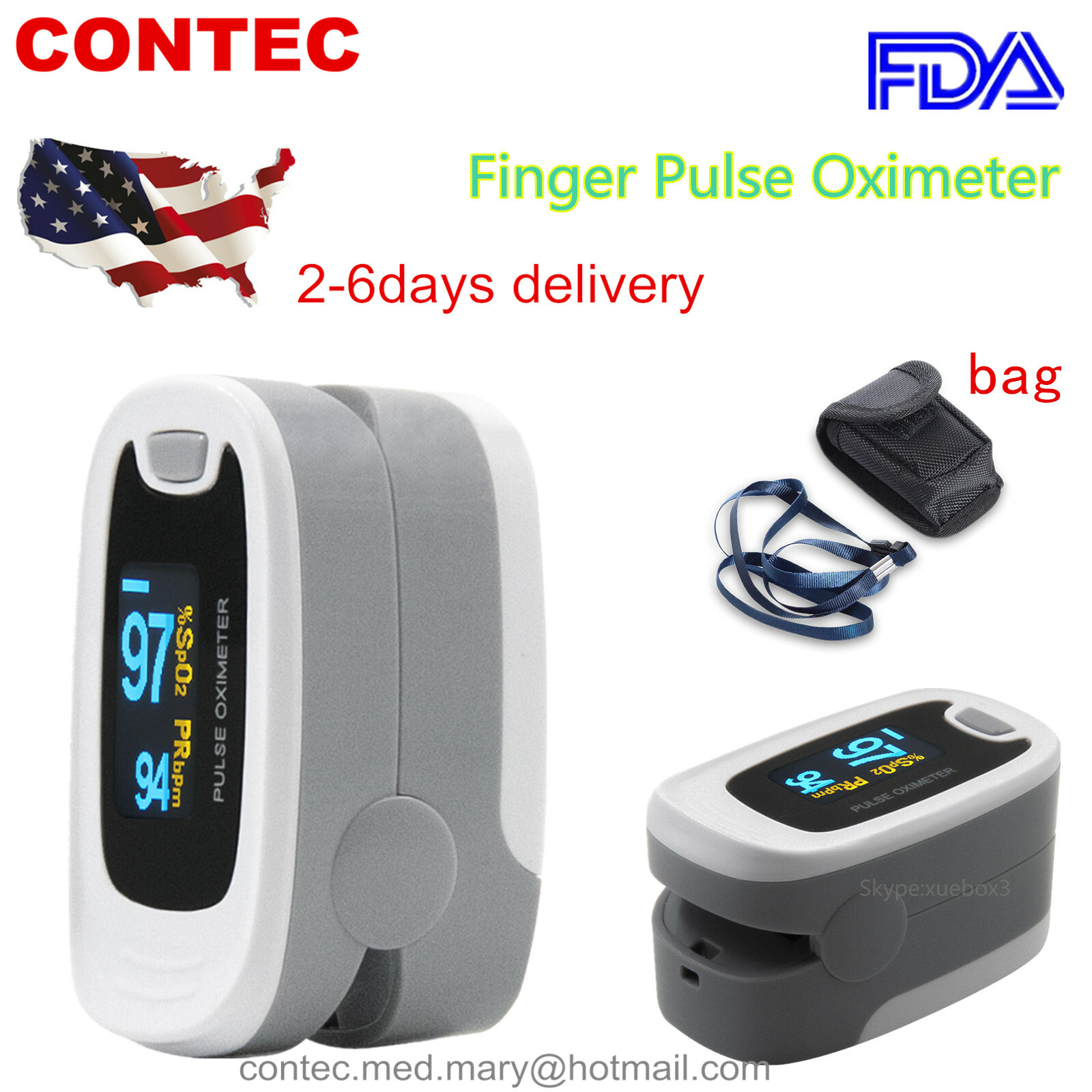 OLED Finger Pulse Oximeter Blood Oxygen Meter Heart Rate SpO2 Monitor Sensor NEW
