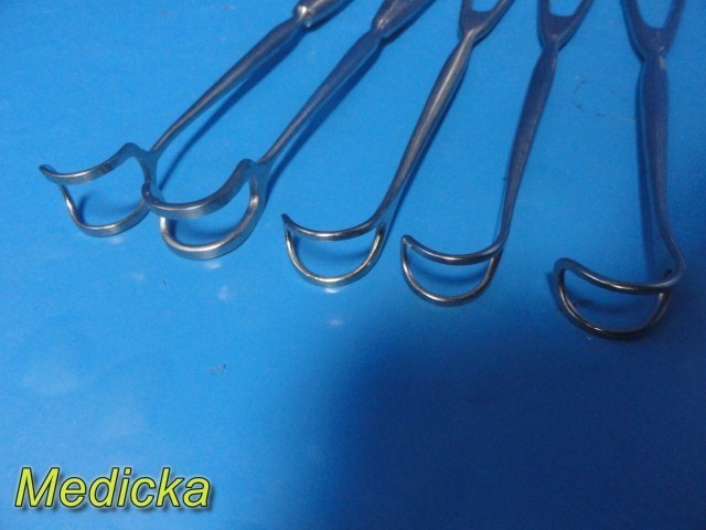 5x Green (Greene) Thyroid Retractors Sklar Jarit Codman Stainless Steel ~ 39996