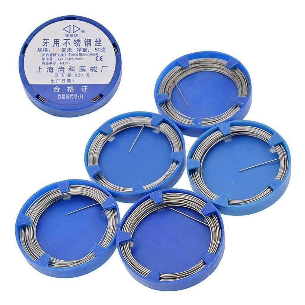 1/5/10Pcs Dental Orthodontic Surgical Stainless Steel Wire 0.5-1.2mm Instrument