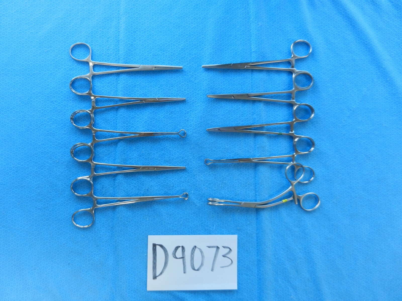 D9073 V.Mueller Codman Weck Lot of 10 Straight/Curved Forceps Approx. 16-16.5cm