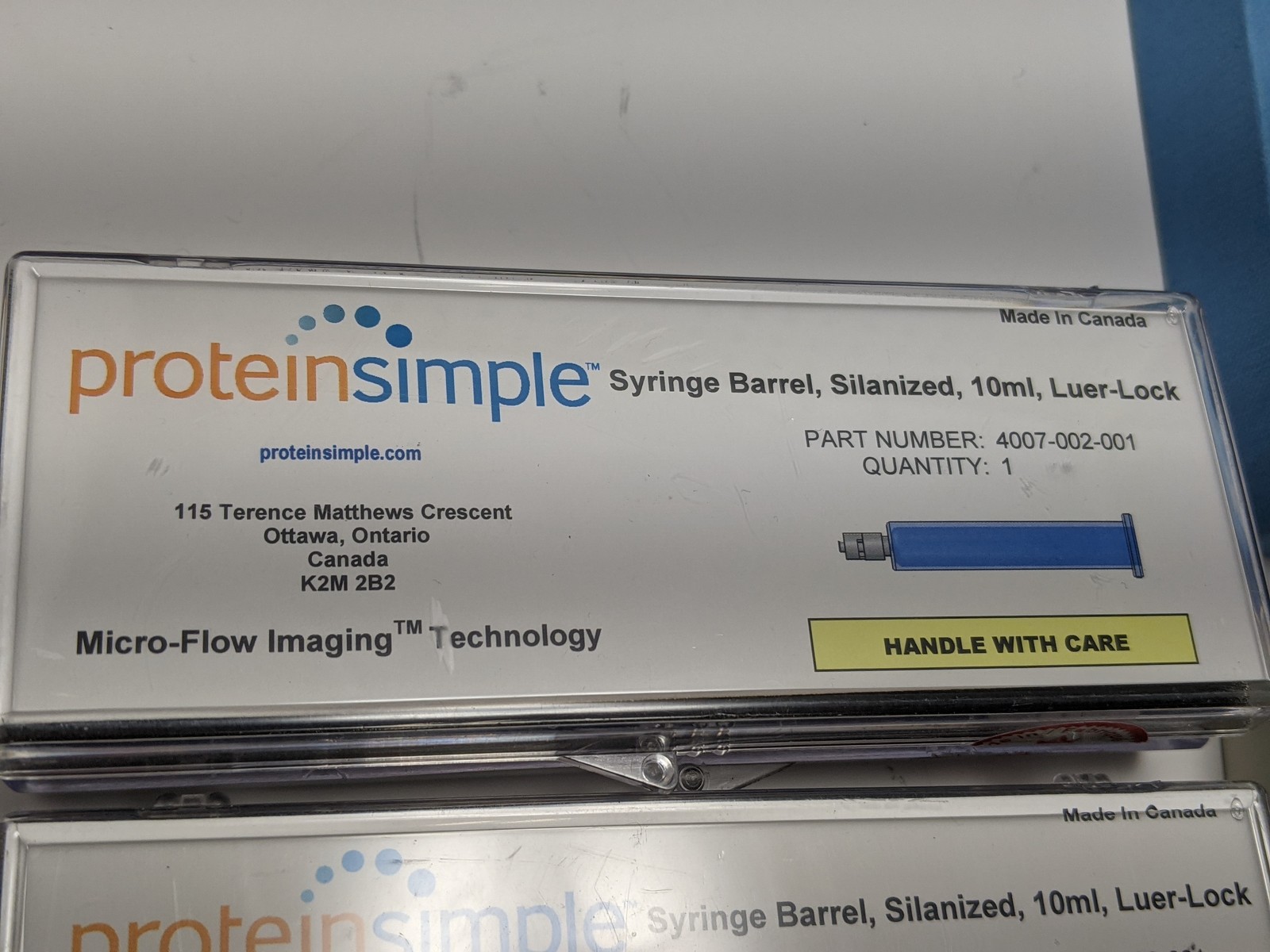 Lot of 5 MICRO-MATE 10cc Syringes Popper Cadence FILAMATIC + 2 ProteinSimple