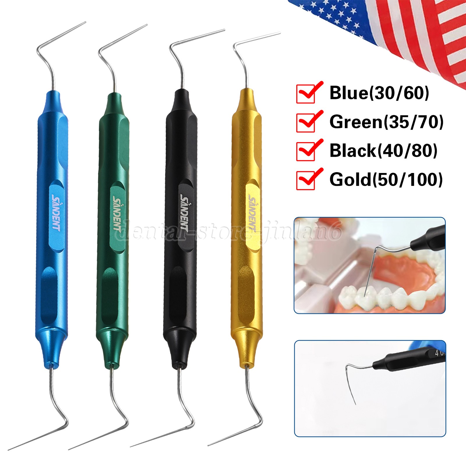 Nickel-Titanium Endo Pluggers – Vertical Condensation Tips for Root Canal 4Color