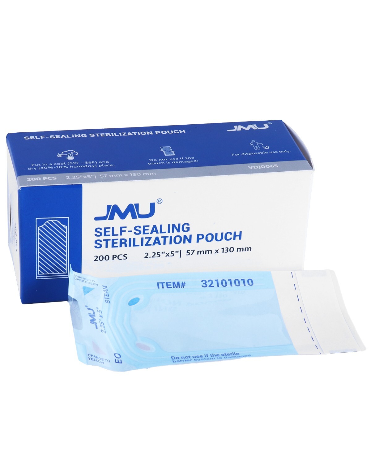 2000pcs/10Boxes JMU Self Sealing Sterilization Pouches Autoclave w/ Indicators