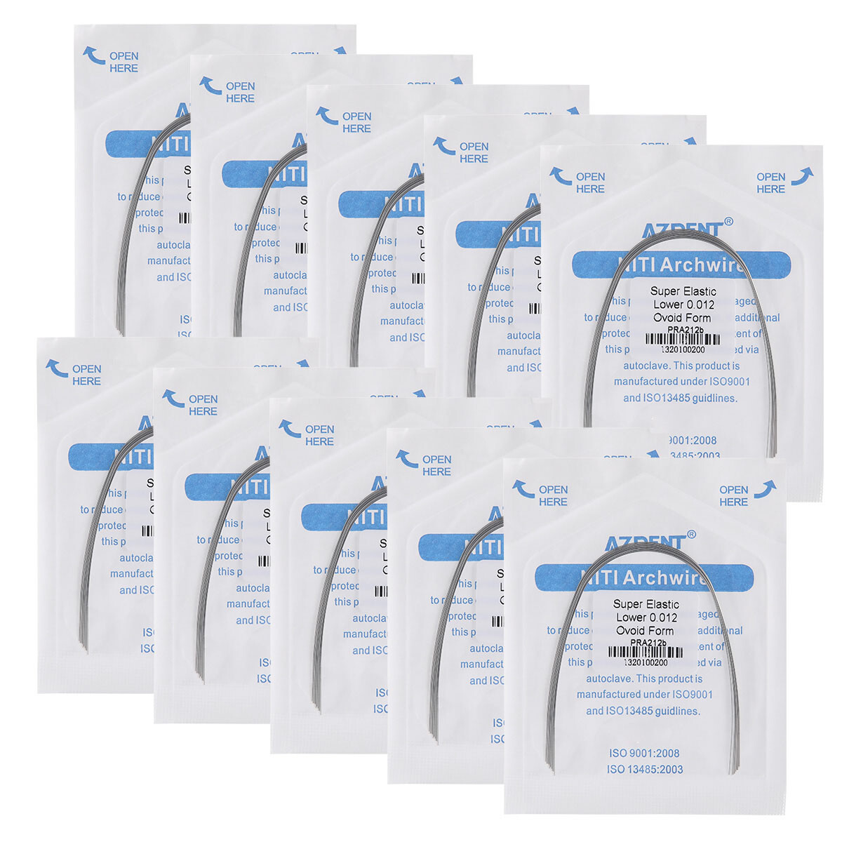 AZDENT Dental Orthodontic Super Elastic NITI Arch Wire Round Ovoid/Square/Nature