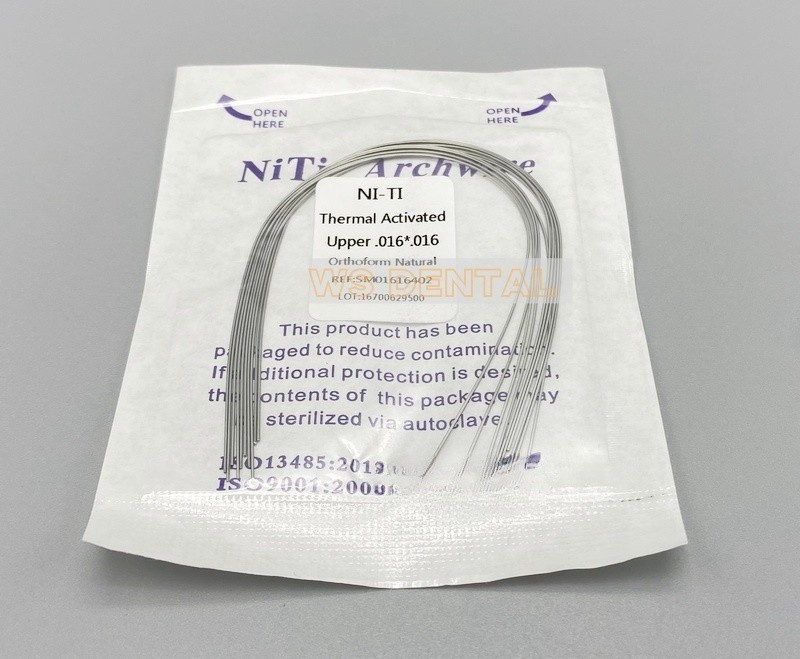 Dental Ortho Arch Wire Thermal Activated Niti Round Rectangular Natural Form