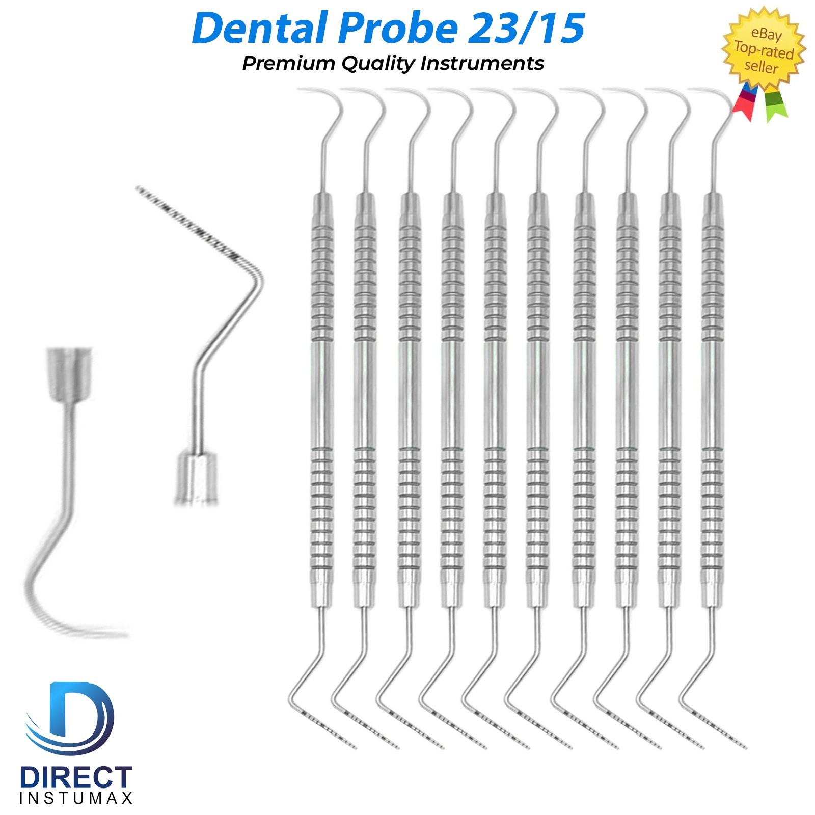 Dental Perio Explorer 23 Probe UNC 15 Color Marking Diagnostic Double Ended Tool