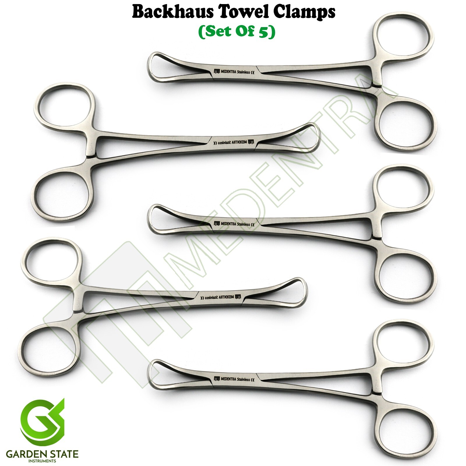 5Pcs Backhaus Towel Clamp Forceps Surgical Tissue Towel Holding Locking Clip