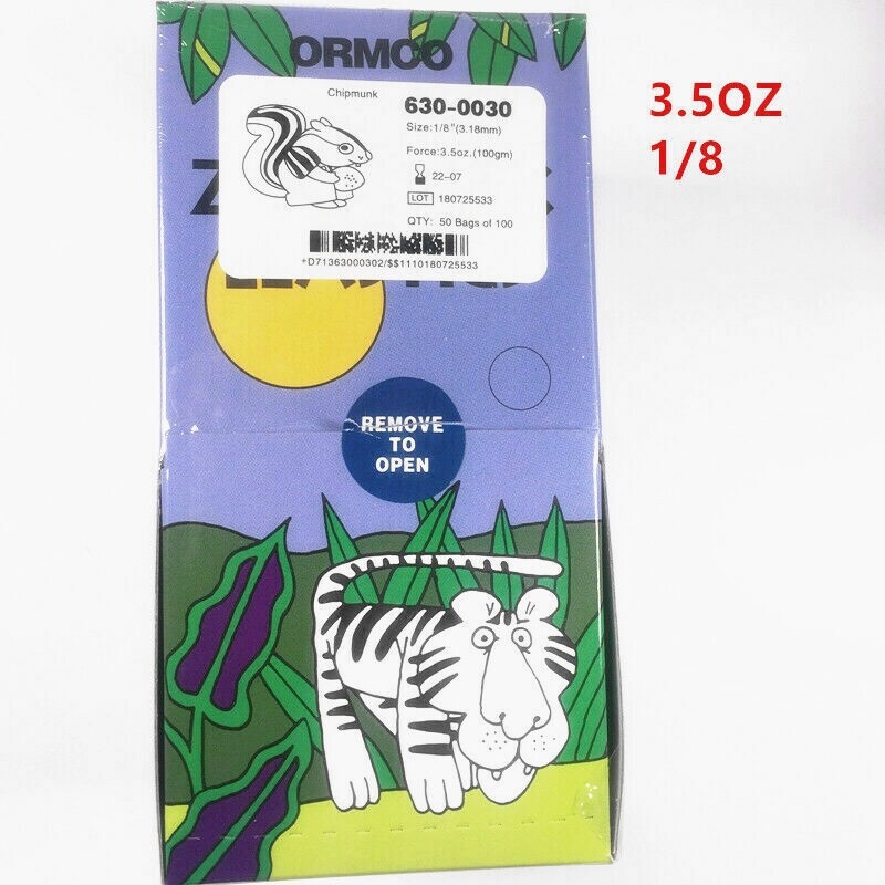 5000Pcs Dental ORMCO Zoo Pack Orthodontic Yellow Elastic Bands Ties 3.5OZ Box
