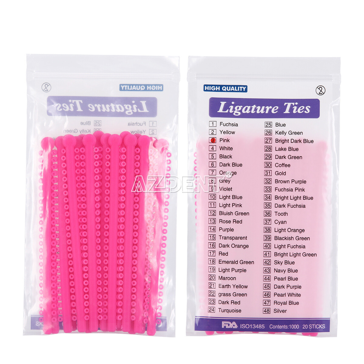 1000pcs Dental Orthodontic Elastic Ligature Ties Bands for Brackets 23 Colors