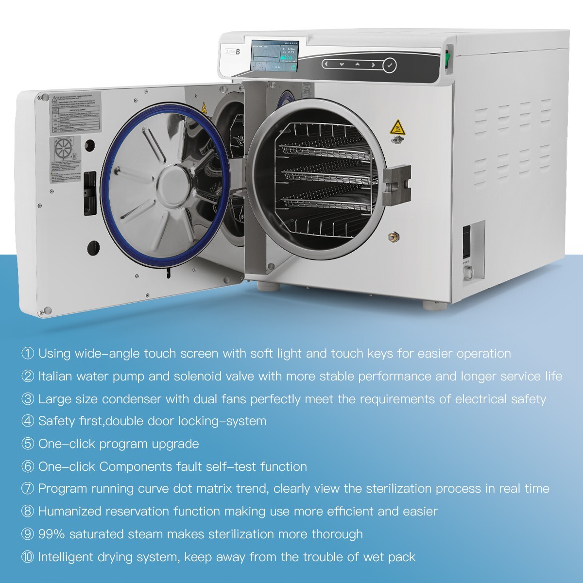 Portable Dental Delivery Unit Air Compressor /17L/22L Class B steam sterilizer