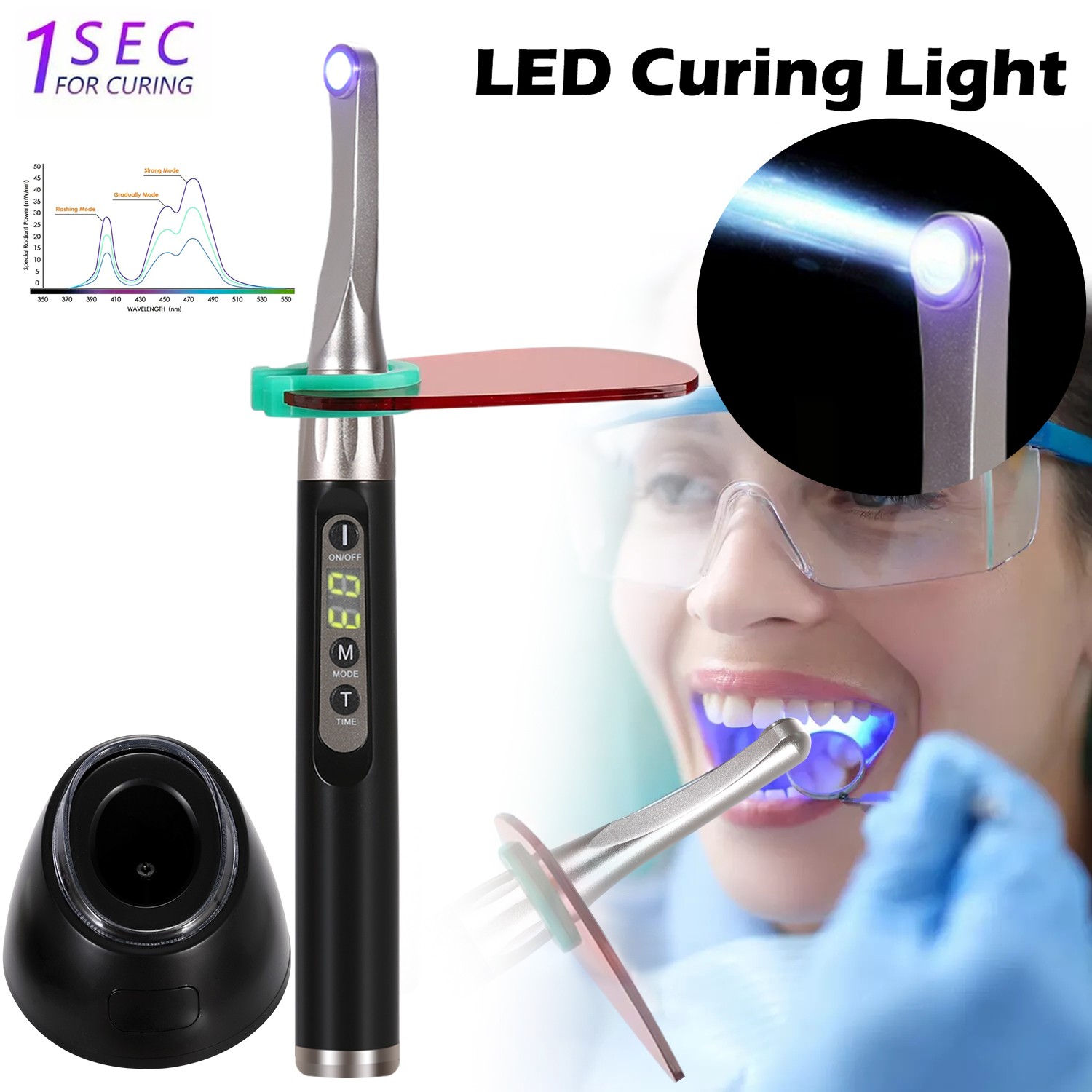 i LED II Dental lampara led de fotocurado cura 2500mw/cm² CE FDA