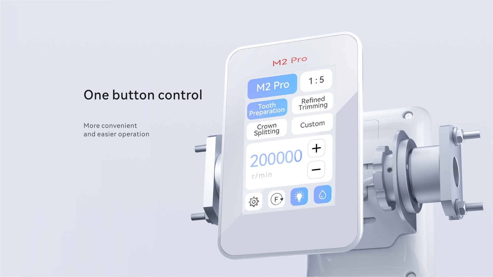 Woodpecker M2 Pro 3.5”LCD Dental Electric Motor Built-in, 40K RPM, No Handpiece