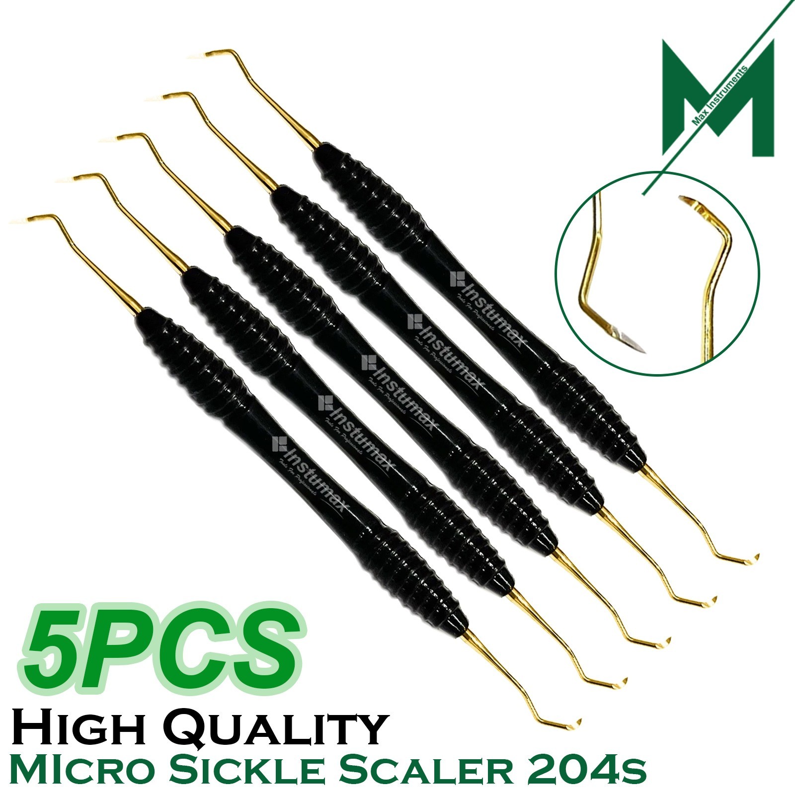 Sickle Scaler 204s Dental Hand Instruments Pro Periodontal Hygiene Pick Tool CE