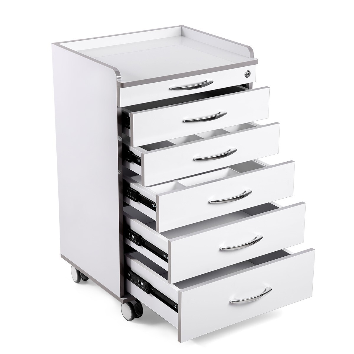 Dental Multi-Function Mobile Cart with 3/4/5 Drawers Medical Rolling Cart