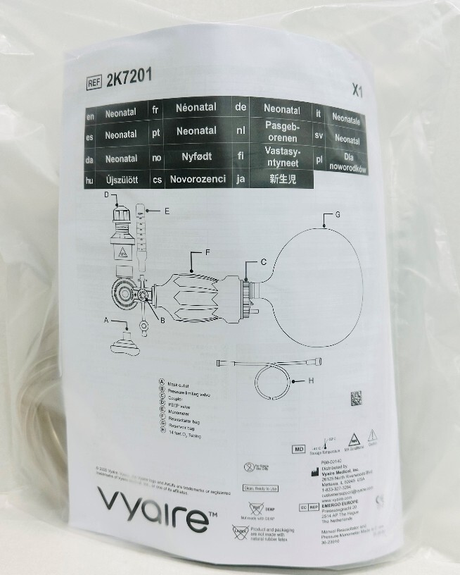 *1-Pack* Vyaire Medical AirLife Infant Manual Resuscitator II 2K7201